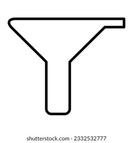 Filter button web shape icon, flat filtering symbol, funnel sign vector illustration .