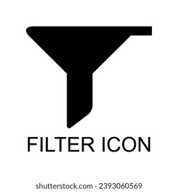 Filter button web shape icon, flat filtering symbol, funnel sign vector illustration .
