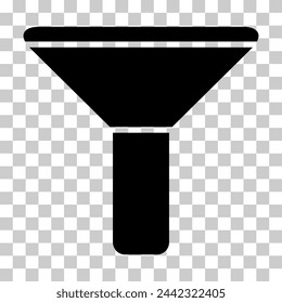 Filter button web shape icon, flat filtering symbol, funnel sign vector illustration .