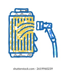 filter cleaning doodle icon sketch vector. filter cleaning sign. isolated symbol illustration