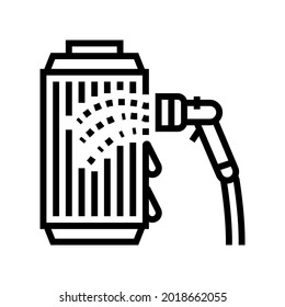 filter cleaning line icon vector. filter cleaning sign. isolated contour symbol black illustration