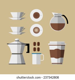 filter coffee maker and paper cup