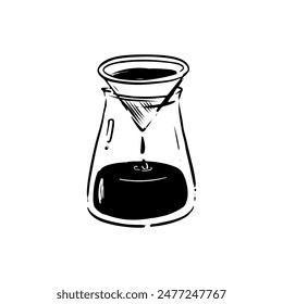 Filter Coffee Sketch Style Illustration