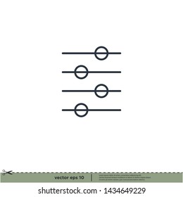 Filter control. Adjustment icon. logo template, Vector illustration.