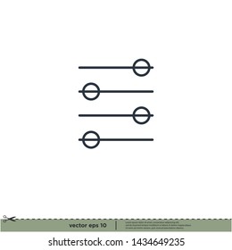 Filter control. Adjustment icon. logo template, Vector illustration.