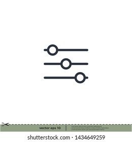 Filter control. Adjustment icon. logo template, Vector illustration.