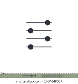 Filter control. Adjustment icon. logo template, Vector illustration.