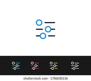 Filter control, Adjustment icon. Premium quality graphic design. Modern signs, outline symbols collection, simple thin line icons set for websites, web design, mobile app - Editable Stroke