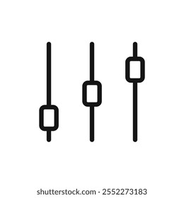 Filter Control icon black and white vector outline sign