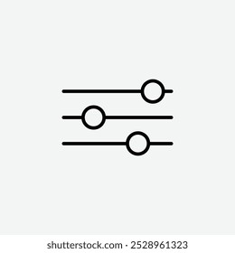 Filter Control icon isolated on the white background.