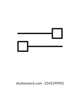 Filter Control icon outline set sign