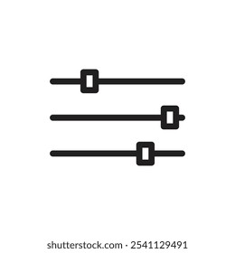 Filter Control icon Thin line flat illustration
