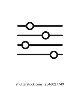 Filter Control icon Thin line art isolated