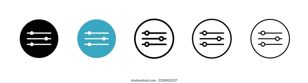 Filter Control icon vector illustration set