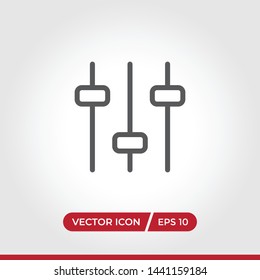 Filter control icon vector. Simple filter control sign in modern design style for web site and mobile app. EPS10