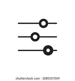 Filter control icons symbol vector elements for infographic web