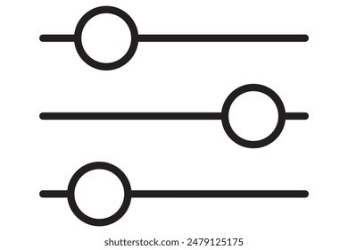Filter control isolated minimal icon. Web icon set music setting