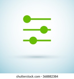 Filter control isolated minimal icon. Settings line vector icon for websites and mobile minimalistic flat design.