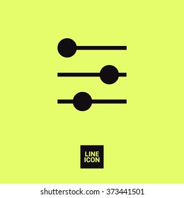 Filter control isolated minimal icon. Settings line vector icon for websites and mobile minimalistic flat design.