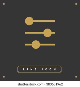 Filter control isolated minimal icon. Settings line vector icon for websites and mobile minimalistic flat design.