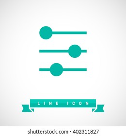 Filter control isolated minimal icon. Settings line vector icon for websites and mobile minimalistic flat design.