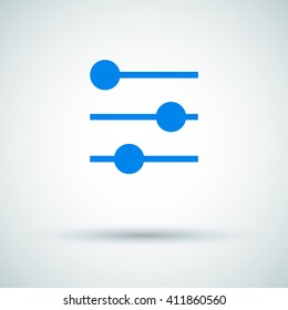 Filter control isolated minimal icon. Settings line vector icon for websites and mobile minimalistic flat design.