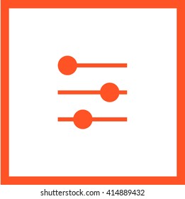 Filter control isolated minimal icon. Settings line vector icon for websites and mobile minimalistic flat design.