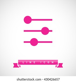 Filter control isolated minimal icon. Settings line vector icon for websites and mobile minimalistic flat design.