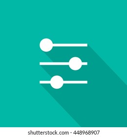 Filter control isolated minimal icon. Settings line vector icon for websites and mobile minimalistic flat design.