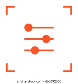 Filter control isolated minimal icon. Settings line vector icon for websites and mobile minimalistic flat design.