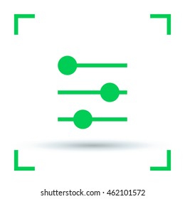 Filter control isolated minimal icon. Settings line vector icon for websites and mobile minimalistic flat design.