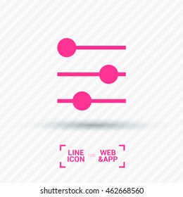 Filter control isolated minimal icon. Settings line vector icon for websites and mobile minimalistic flat design.