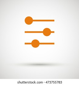 Filter control isolated minimal icon. Settings line vector icon for websites and mobile minimalistic flat design.