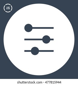 Filter control isolated minimal icon. Settings line vector icon for websites and mobile minimalistic flat design.