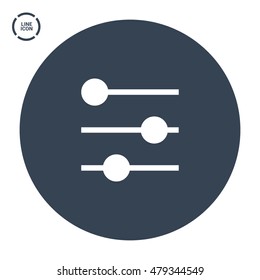Filter control isolated minimal icon. Settings line vector icon for websites and mobile minimalistic flat design.