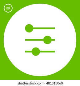 Filter control isolated minimal icon. Settings line vector icon for websites and mobile minimalistic flat design.