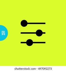 Filter control isolated minimal icon. Settings line vector icon for websites and mobile minimalistic flat design.