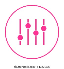 Filter control isolated minimal icon. Settings line vector icon for websites and mobile minimalistic flat design.