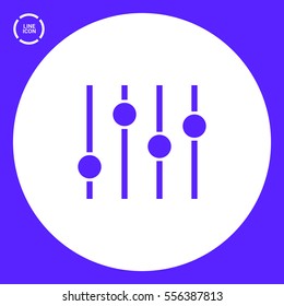 Filter control isolated minimal icon. Settings line vector icon for websites and mobile minimalistic flat design.