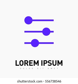 Filter control isolated minimal icon. Settings line vector icon for websites and mobile minimalistic flat design.