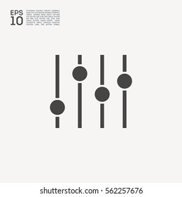 Filter control isolated minimal icon. Settings line vector icon for websites and mobile minimalistic flat design.