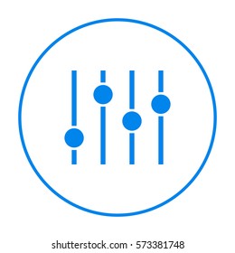 Filter control isolated minimal icon. Settings line vector icon for websites and mobile minimalistic flat design.