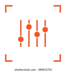 Filter control isolated minimal icon. Settings line vector icon for websites and mobile minimalistic flat design.