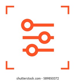 Filter control isolated minimal icon. Settings line vector icon for websites and mobile minimalistic flat design.