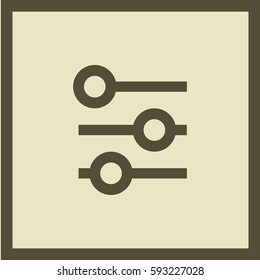 Filter control isolated minimal icon. Settings line vector icon for websites and mobile minimalistic flat design.