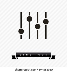 Filter control isolated minimal icon. Settings line vector icon for websites and mobile minimalistic flat design.