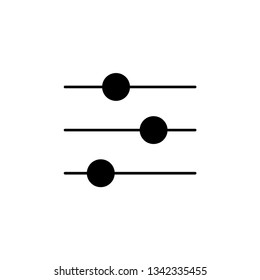 Filter control minimal icon, linear vector flat design