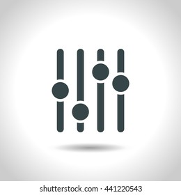Filter control, Settings icon. Eps, vector illustration for websites and mobile minimalistic flat design.