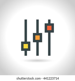 Filter control, Settings icon. Eps, vector illustration for websites and mobile minimalistic flat design.