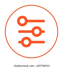 Filter control settings line vector icon